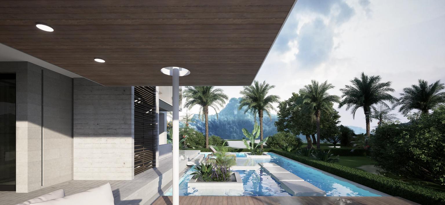 Between Water and Stone: Tropical Minimalist Resort VILLA