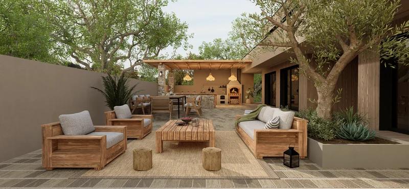 Modern Mediterranean Style: Private Garden Social Hub - 1