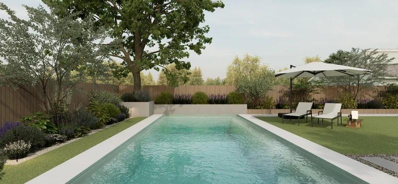 "Gathering Around the Hearth" – Modern Minimalist Home Garden Design - 2