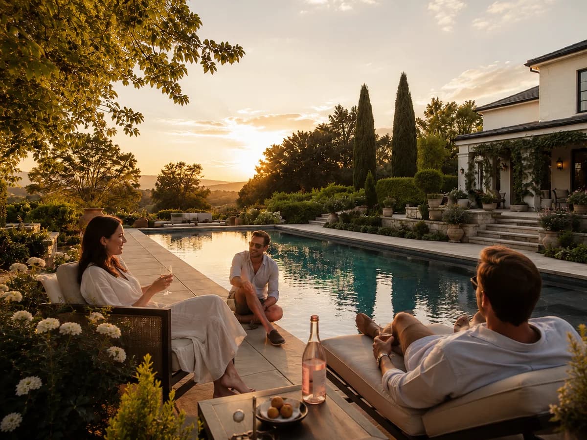 Progettazione del paesaggio per ville con piscina: come rendere l'area della piscina il fulcro visivo dell'intero giardino
