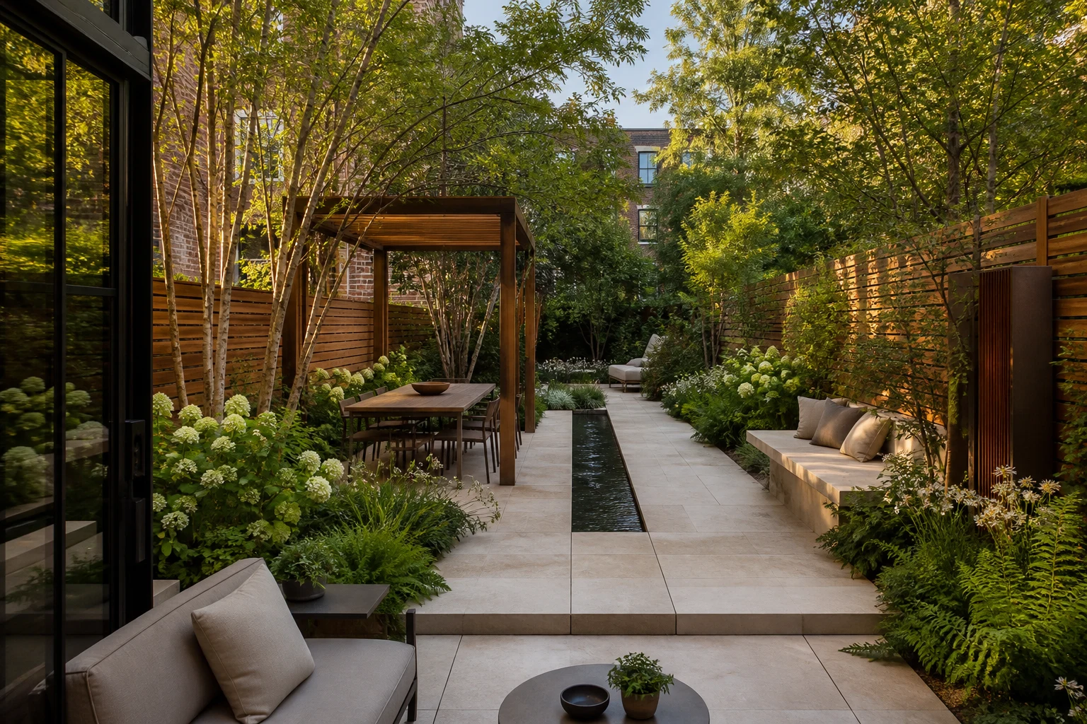 A Layered Urban Courtyard for a Narrow Townhouse Backyard - image 1
