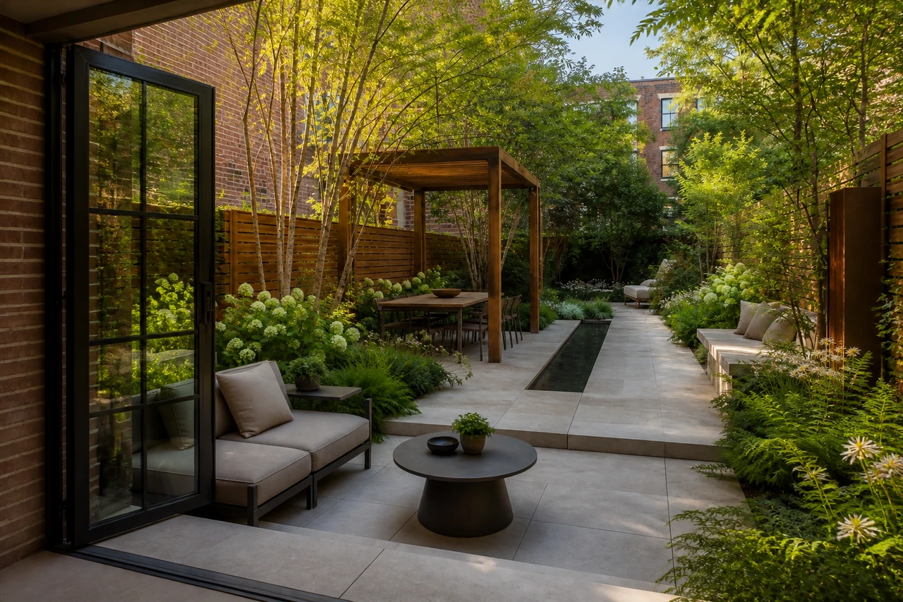A Layered Urban Courtyard for a Narrow Townhouse Backyard – Outdoor experience