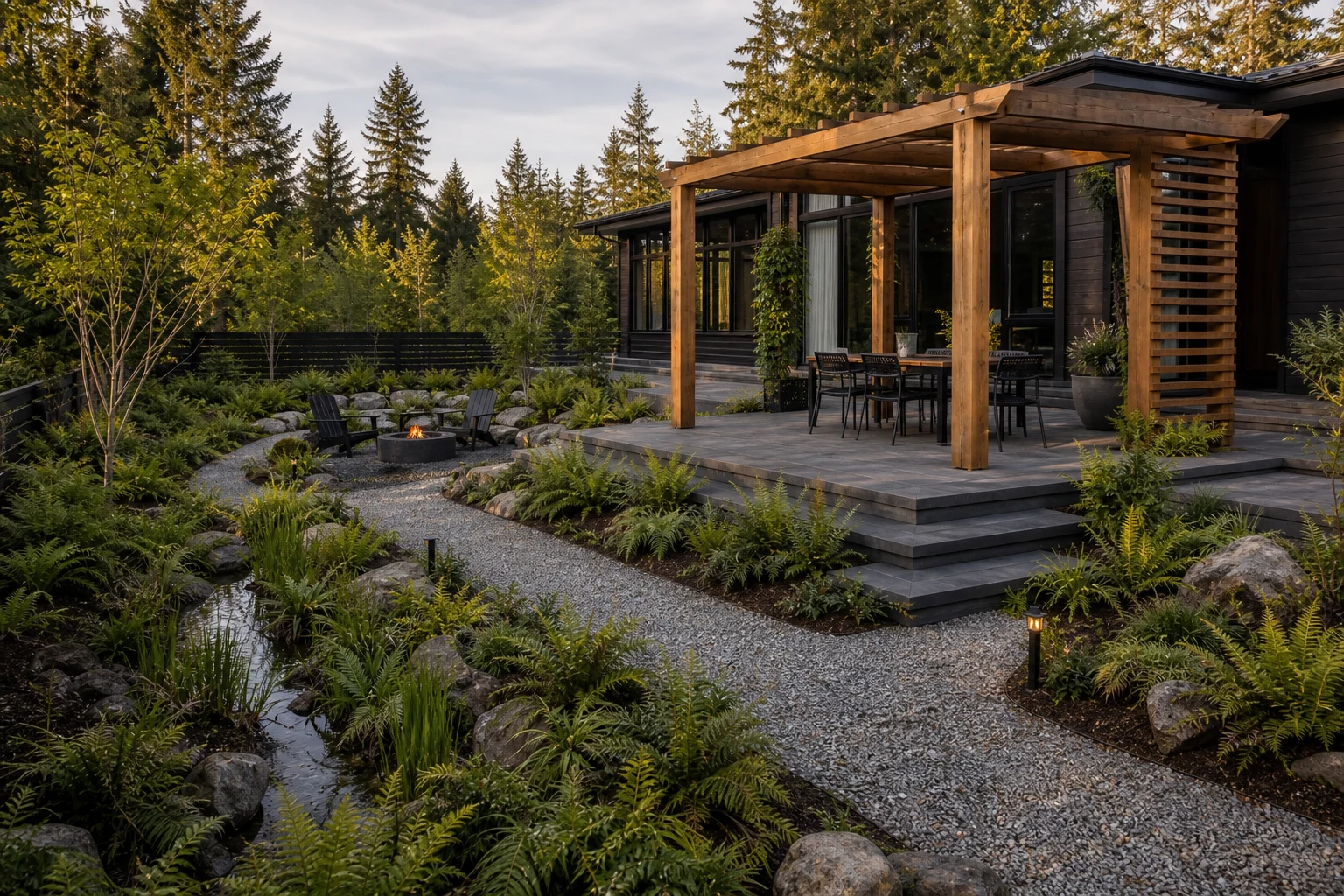A Rain-Garden Courtyard for a Puget Sound Modern Home - image 1