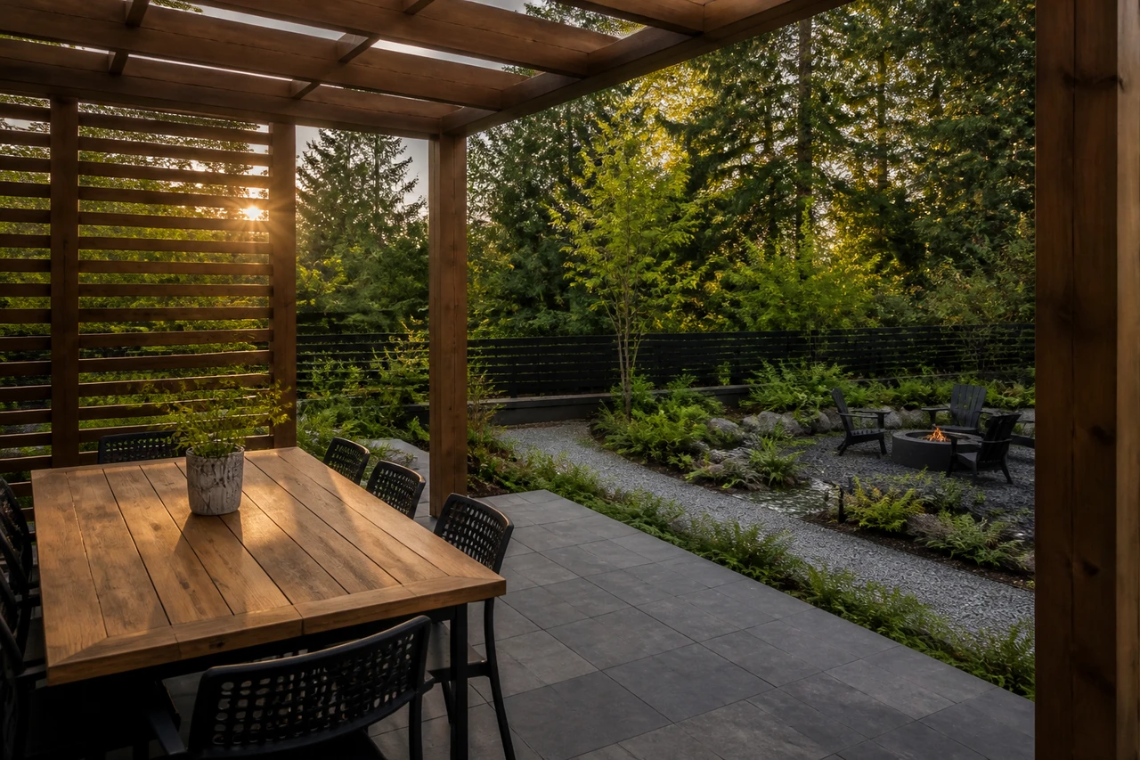 A Rain-Garden Courtyard for a Puget Sound Modern Home – Outdoor experience