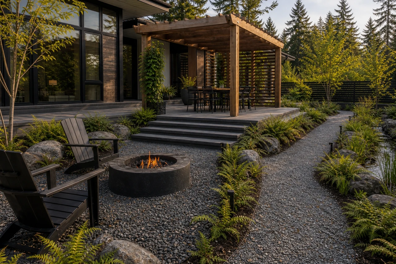 A Rain-Garden Courtyard for a Puget Sound Modern Home – Project parameters