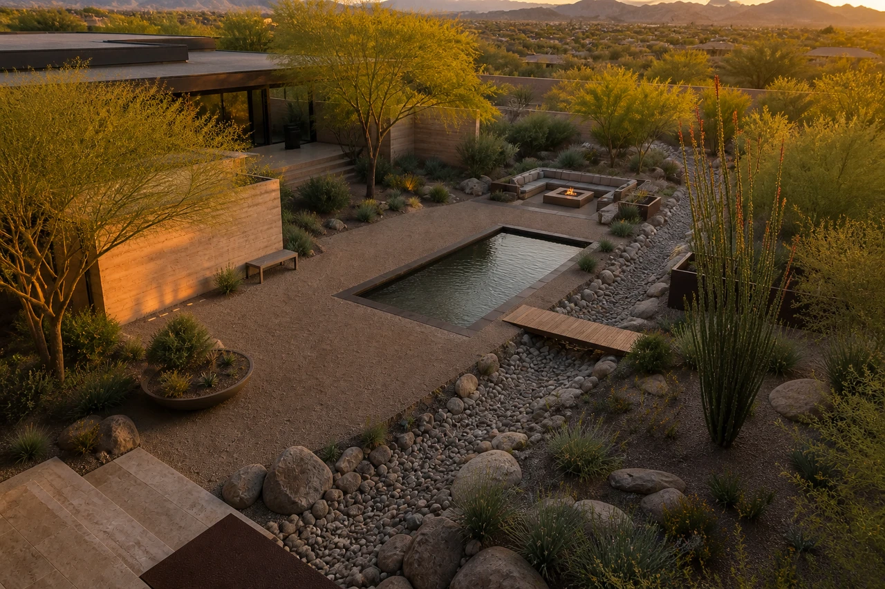 Un cortile lavato dal deserto per una residenza a Scottsdale – Filosofia progettuale