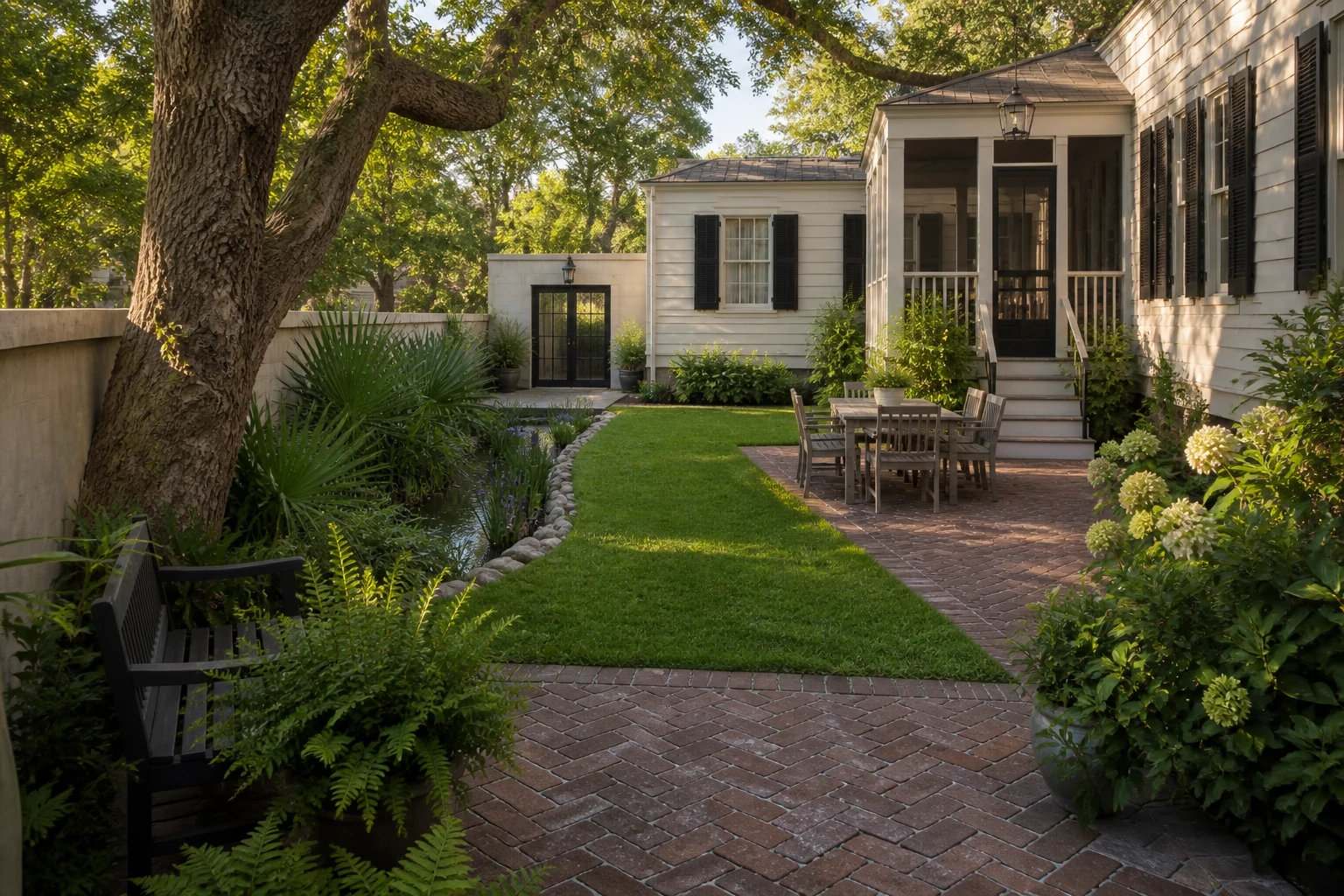 Ein Garten mit lebenden Eichen für ein Stadthaus in Charleston - image 1