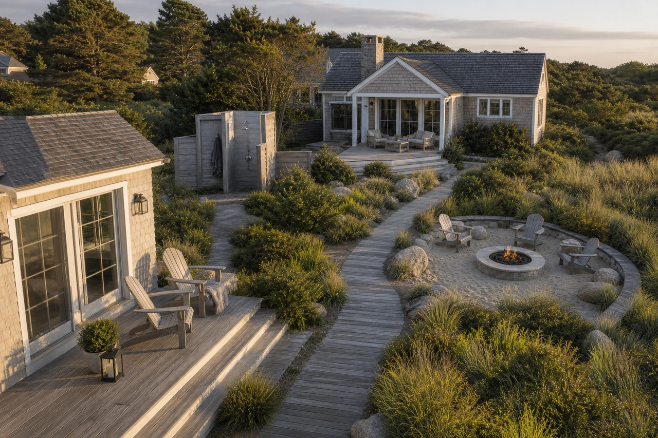 Un cortile di erbe costiere per un rifugio in stile Cape Cod – Filosofia progettuale
