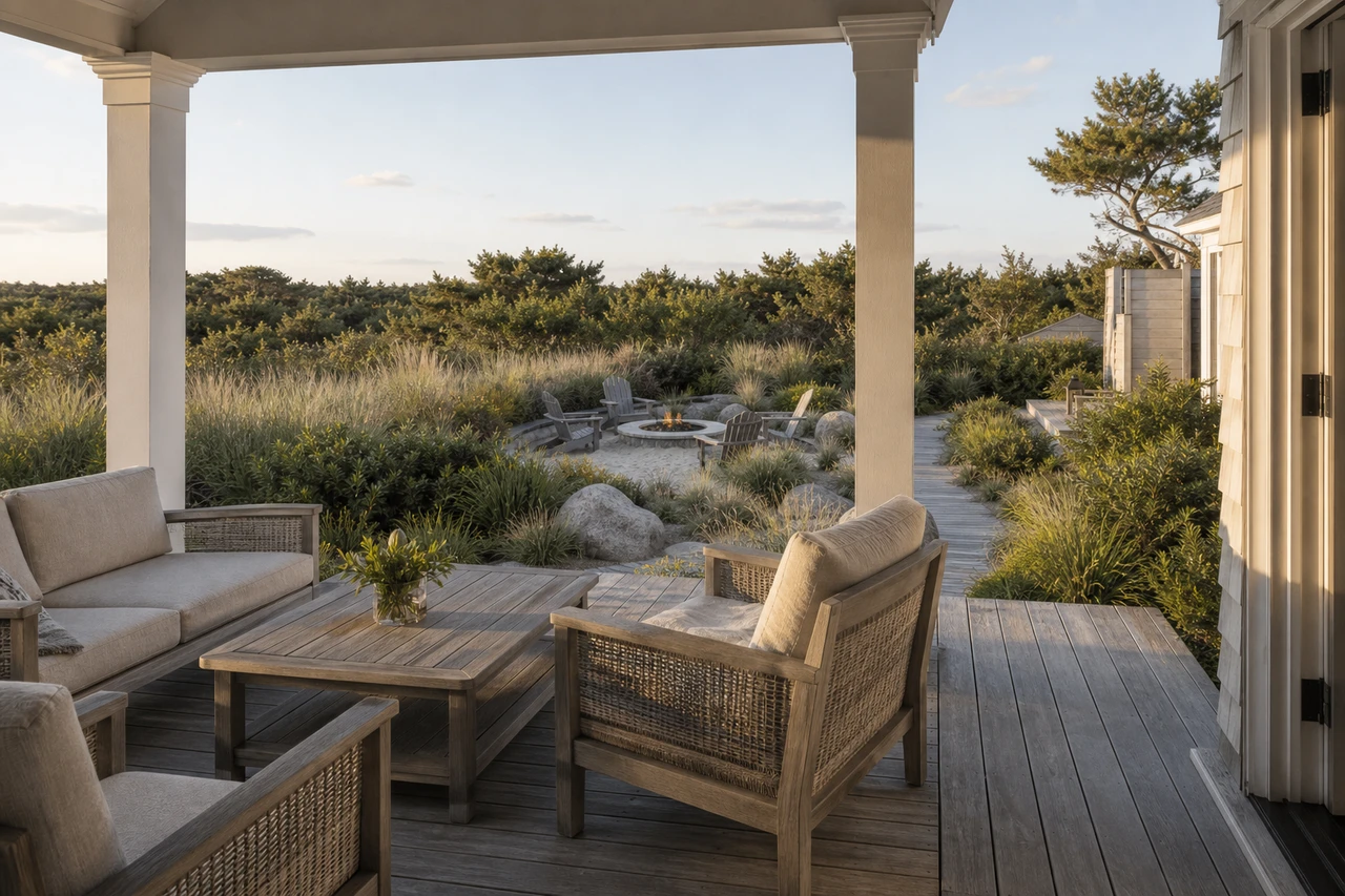 Un cortile di erbe costiere per un rifugio in stile Cape Cod – Esperienza all'aperto