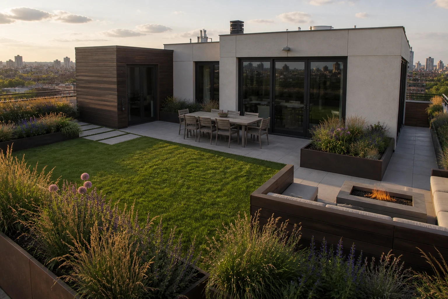 Una terrazza sul tetto ispirata alla prateria per un attico di Chicago - image 1