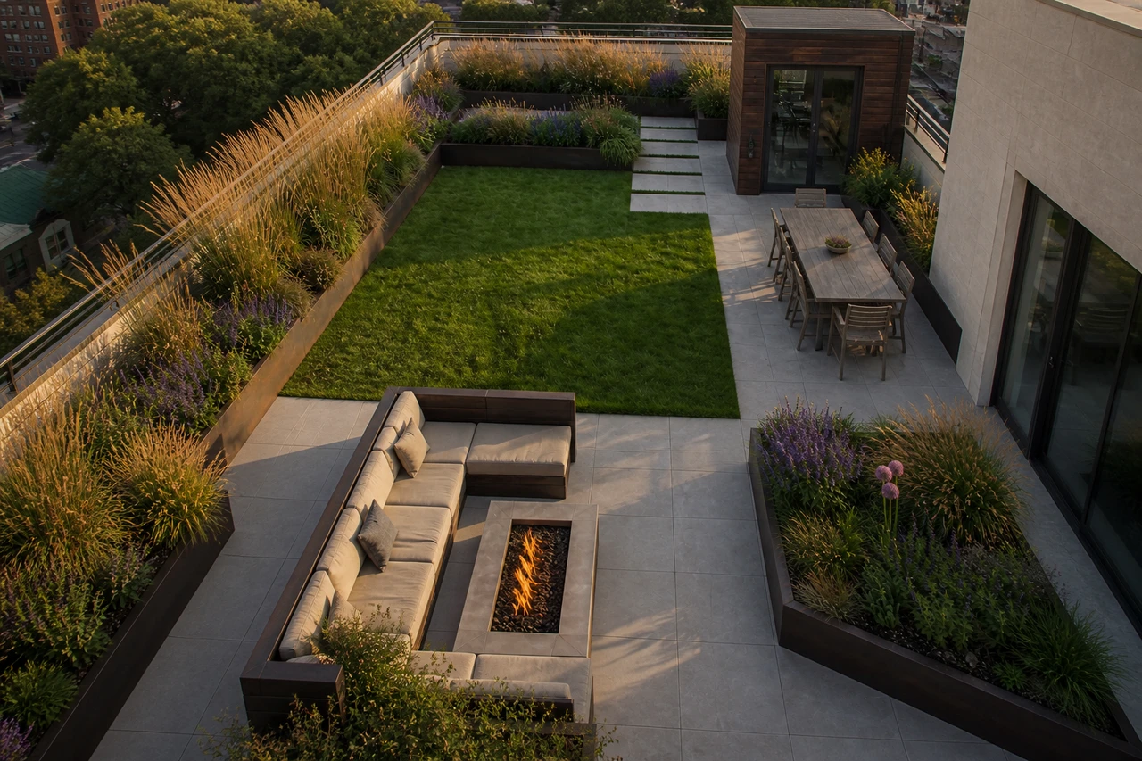 Una terrazza sul tetto ispirata alla prateria per un attico di Chicago – Filosofia progettuale