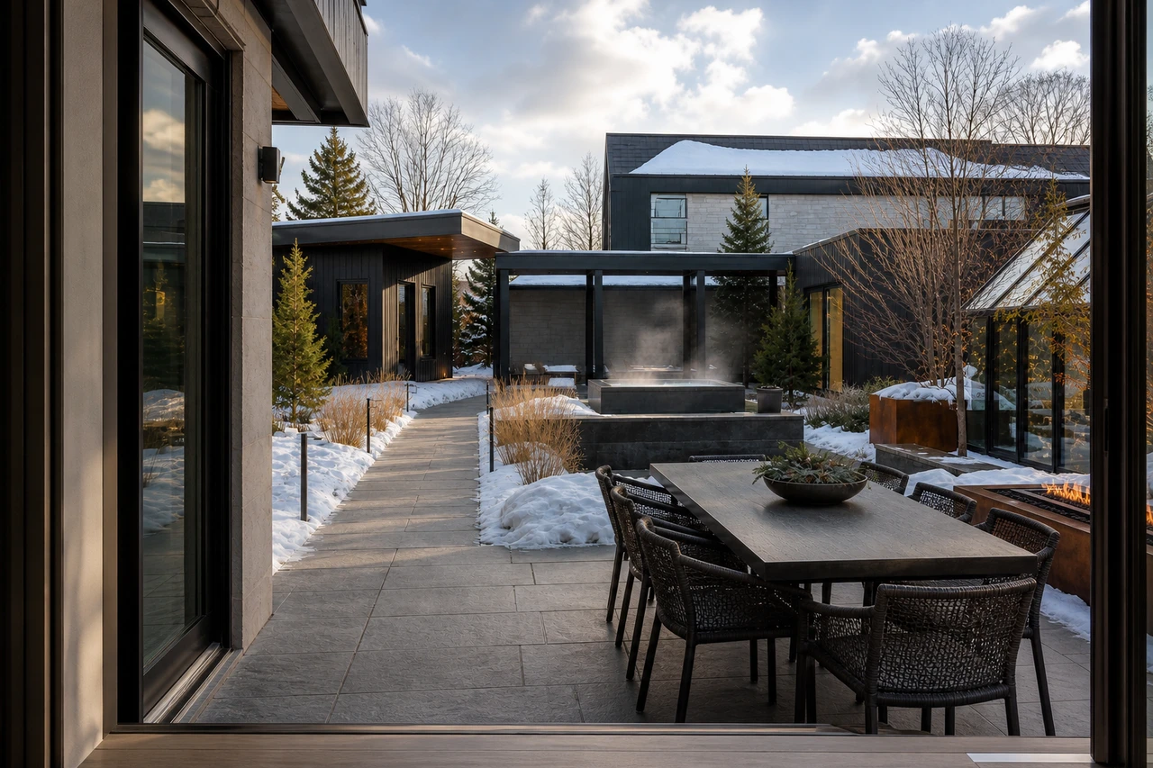 Un giardino termale per tutte le stagioni per una residenza a Minneapolis – Esperienza all'aperto
