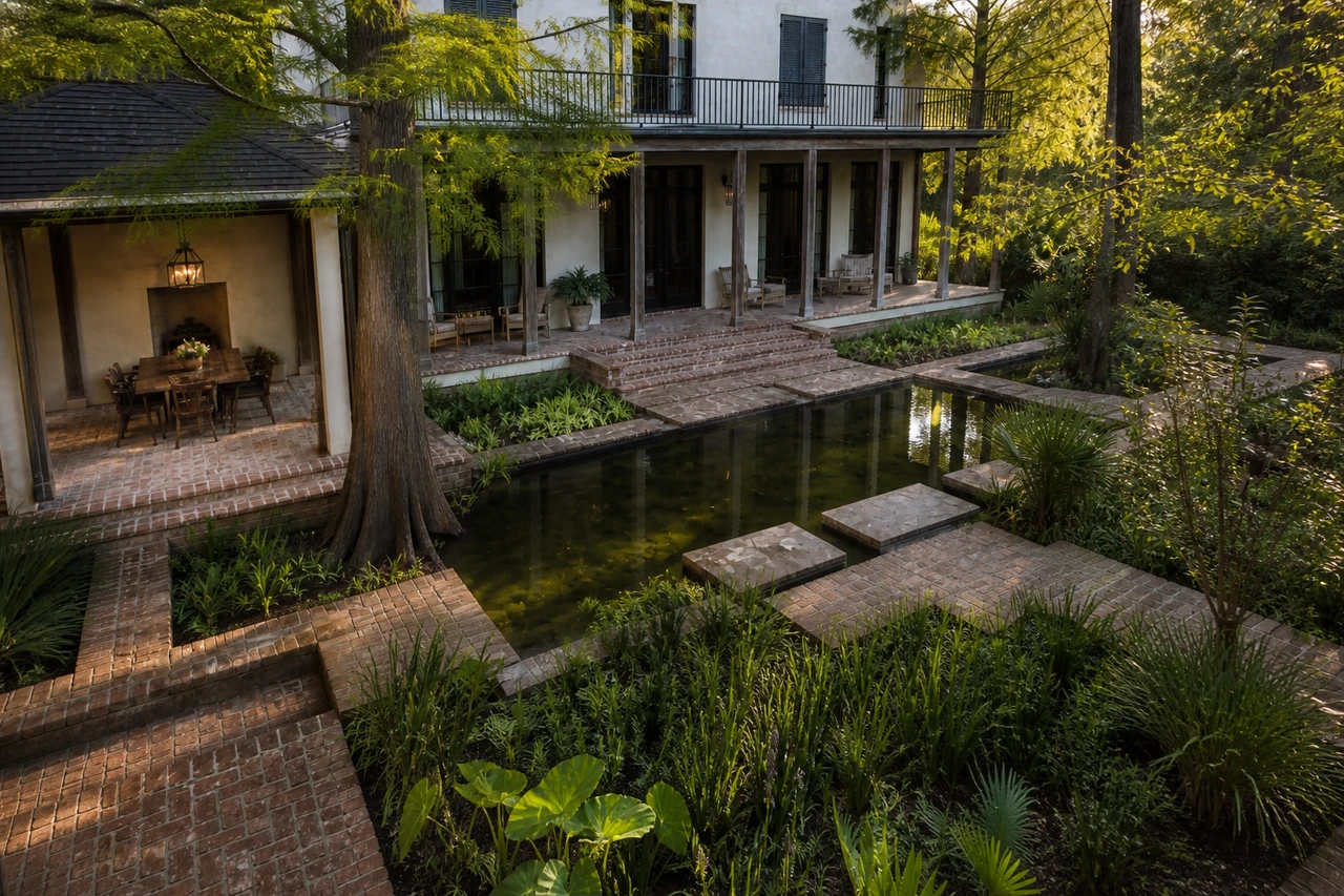 A Shaded Water Courtyard for a New Orleans Residence – Design philosophy