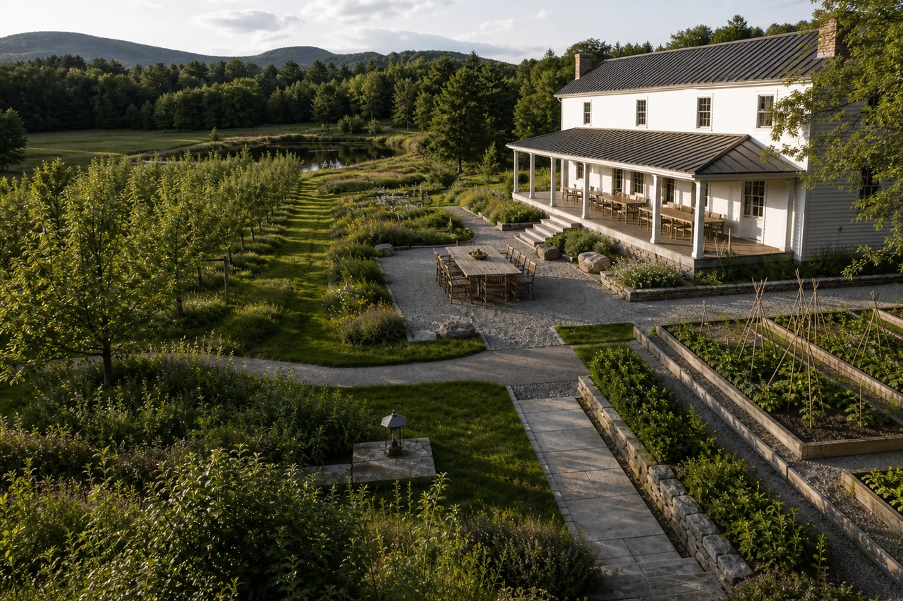 Un cortile frutteto per una casa colonica del Vermont – Filosofia progettuale