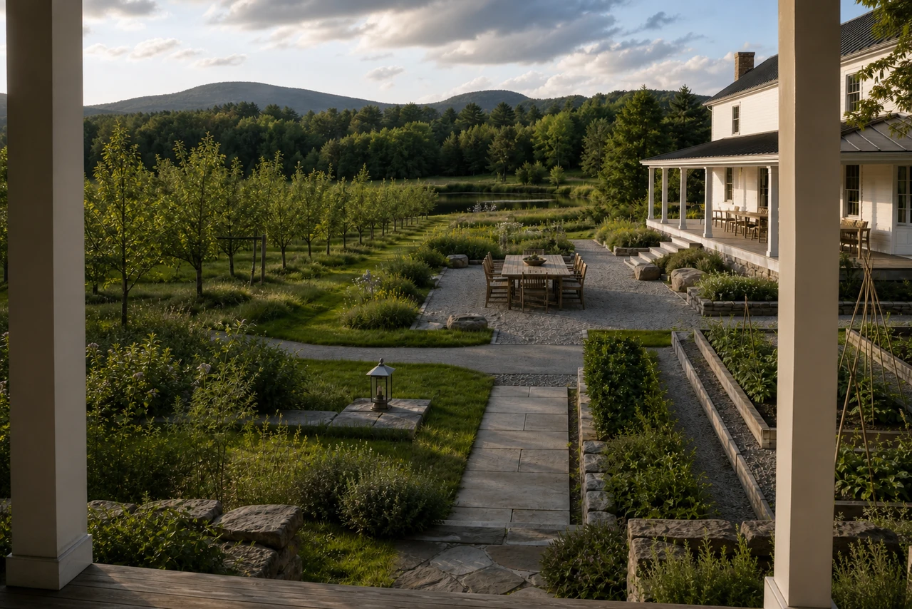 Un cortile frutteto per una casa colonica del Vermont – Esperienza all'aperto