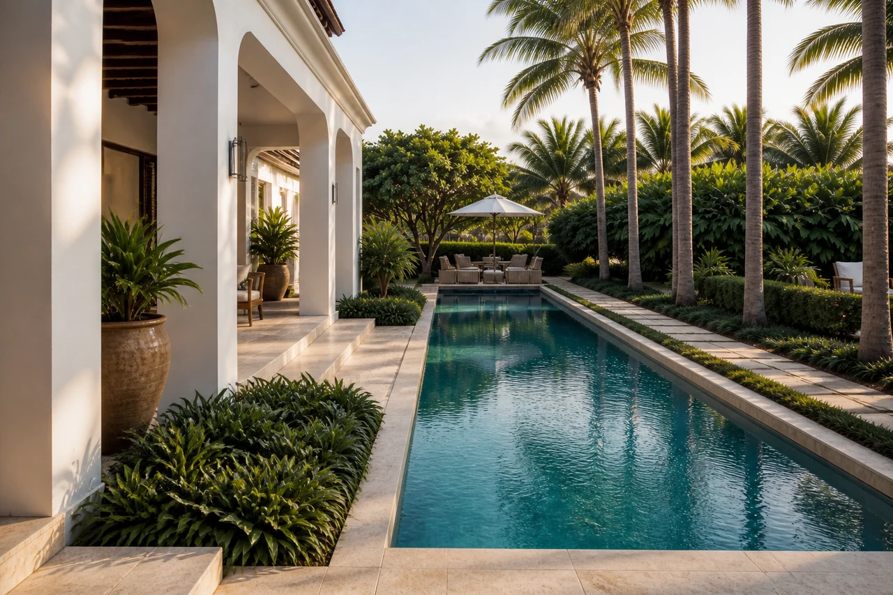 A Breezy Coastal Garden for a Palm Beach Villa – Materials & planting