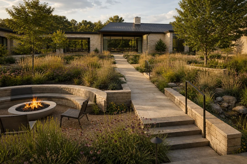 A Prairie Courtyard for a Kansas City Residence