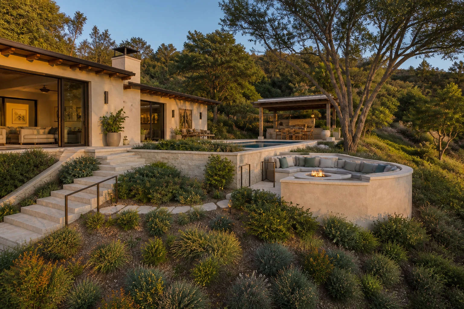 A Terraced Canyon Garden for a Los Angeles Home - image 1