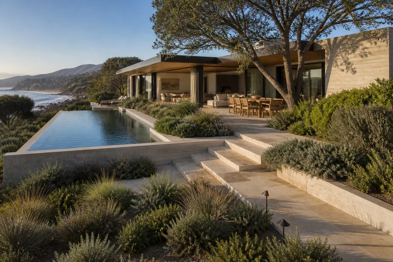 An Ocean-Bluff Garden for a Malibu Residence