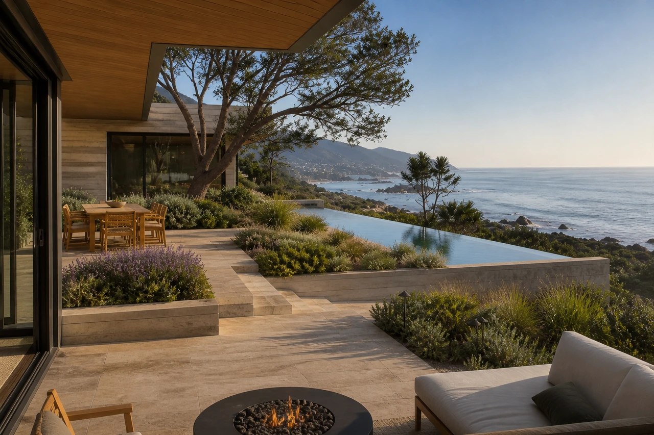 Un giardino sulla scogliera oceanica per una residenza a Malibu – Esperienza all'aperto
