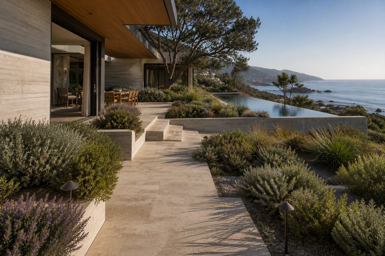 Un giardino sulla scogliera oceanica per una residenza a Malibu – Parametri del progetto