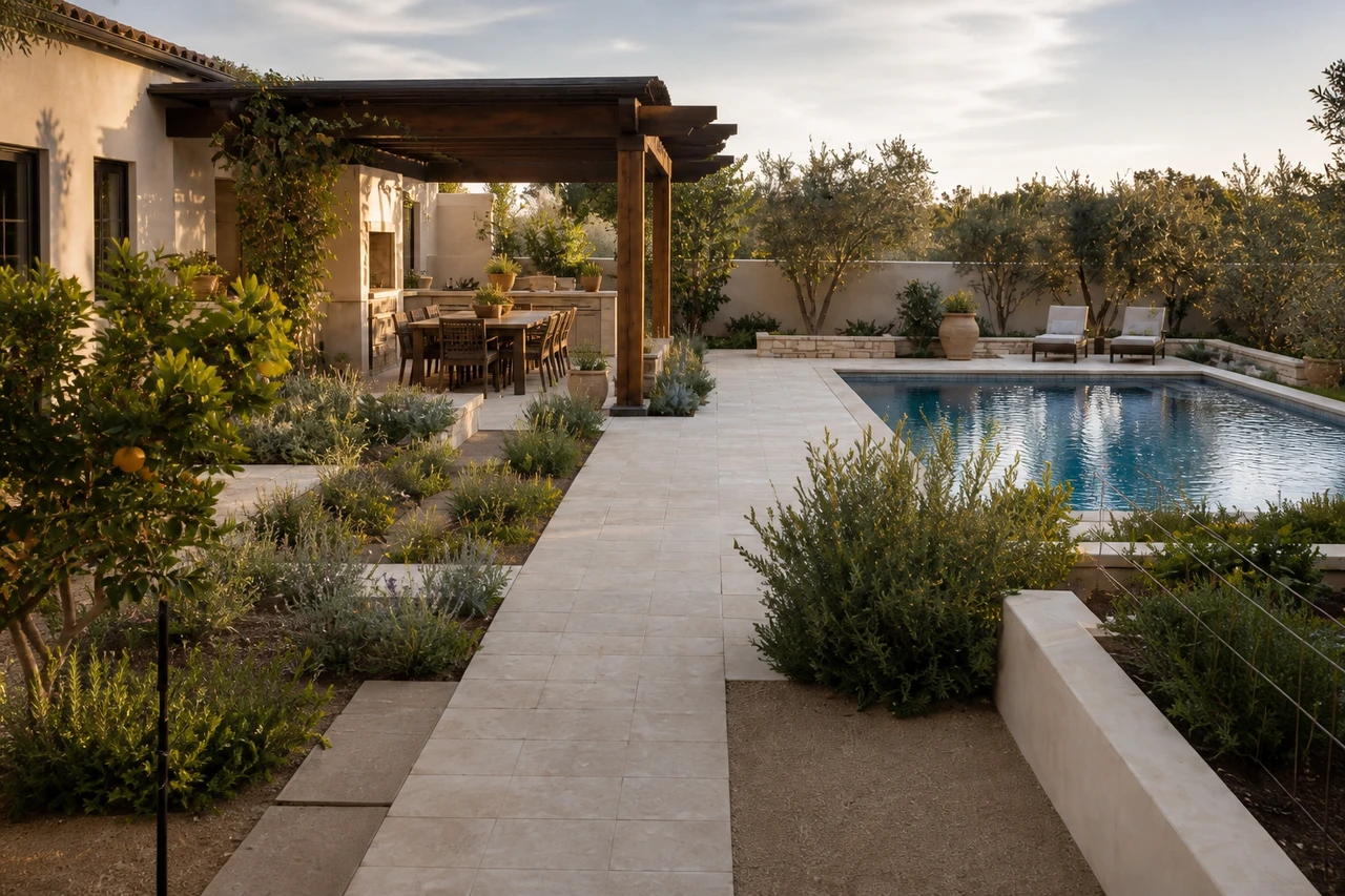 Un huerto de patio mediterráneo para una residencia en Sacramento – Parámetros del proyecto
