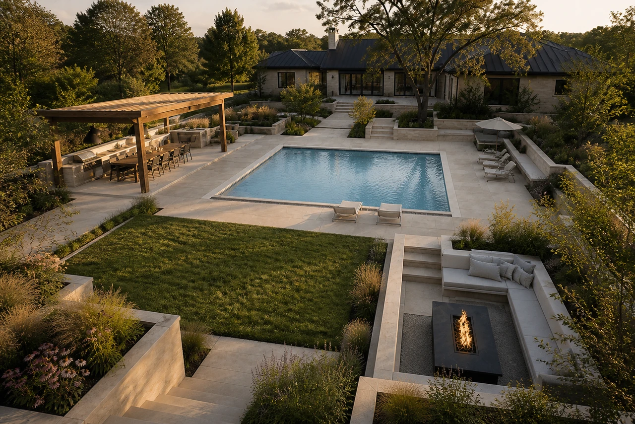 Ein Prärie-Poolhof für ein Anwesen in Omaha – Designphilosophie