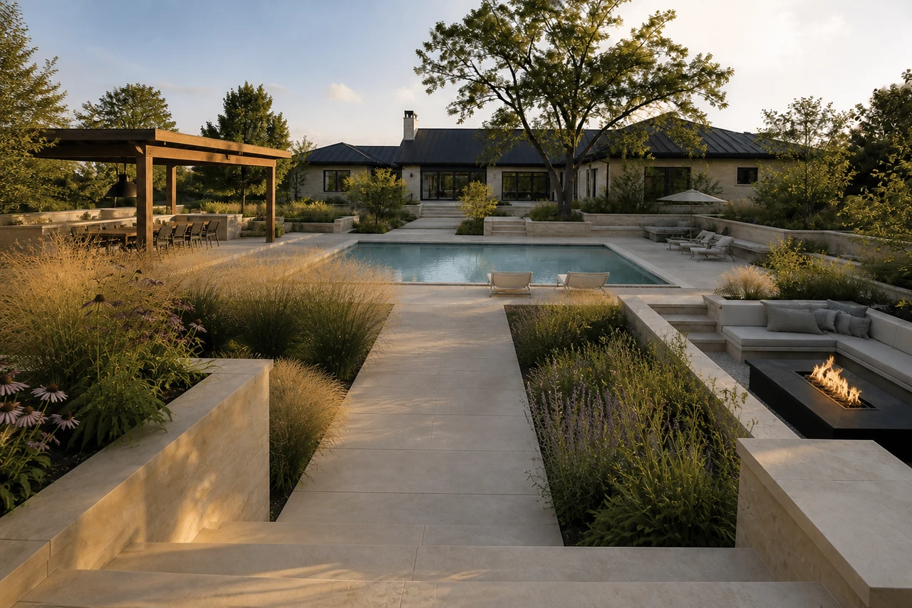 Ein Prärie-Poolhof für ein Anwesen in Omaha – Projektparameter