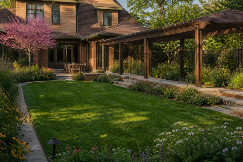 An Arts-and-Crafts Courtyard for a Tulsa Home