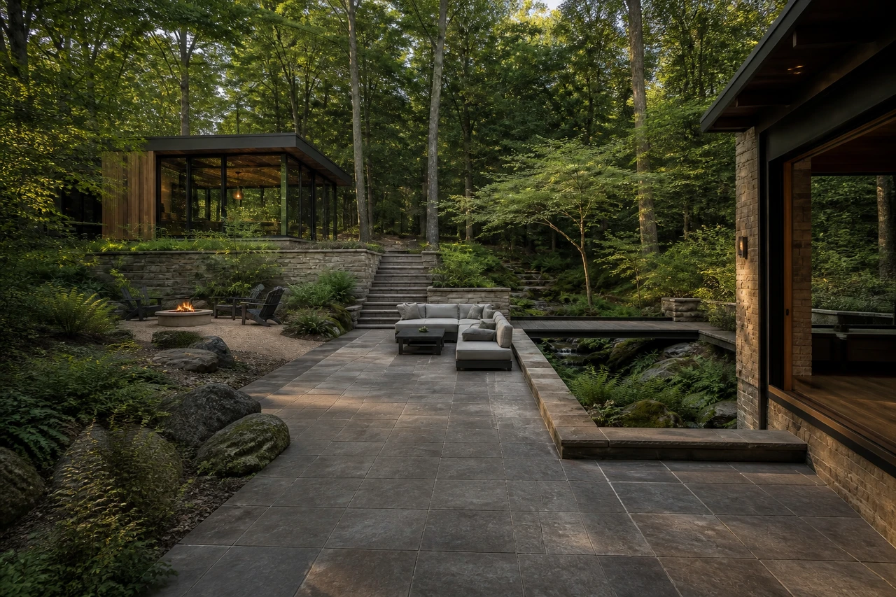 Un cortile boschivo moderno per una casa a Bentonville – Parametri del progetto