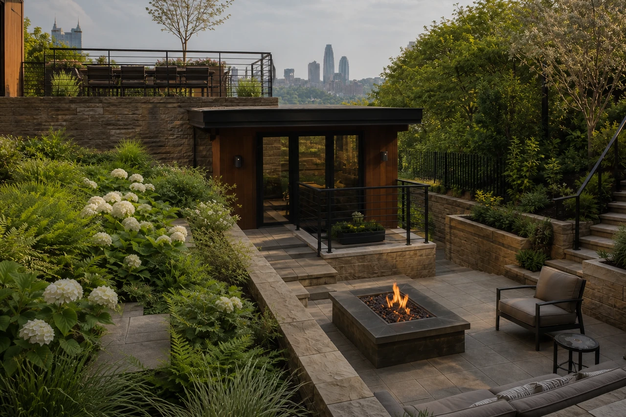 A Terraced City Garden for a Pittsburgh Hillside Home – Materials & planting