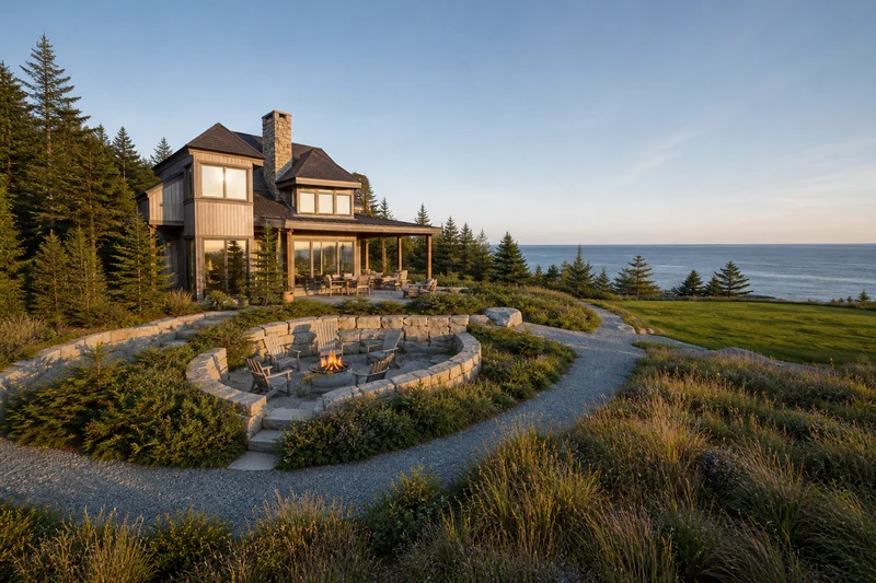 A Granite Coastal Garden for a Maine Retreat