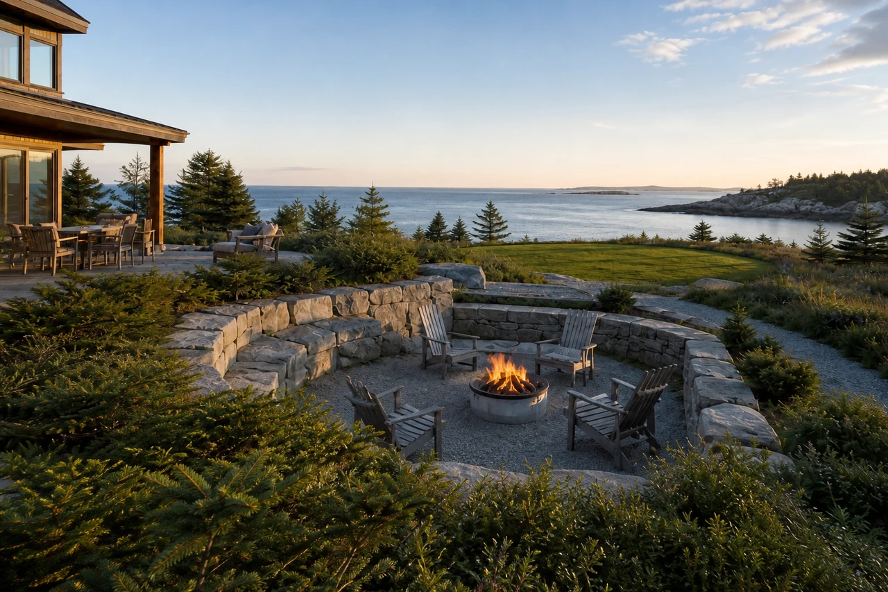A Granite Coastal Garden for a Maine Retreat – Materials & planting