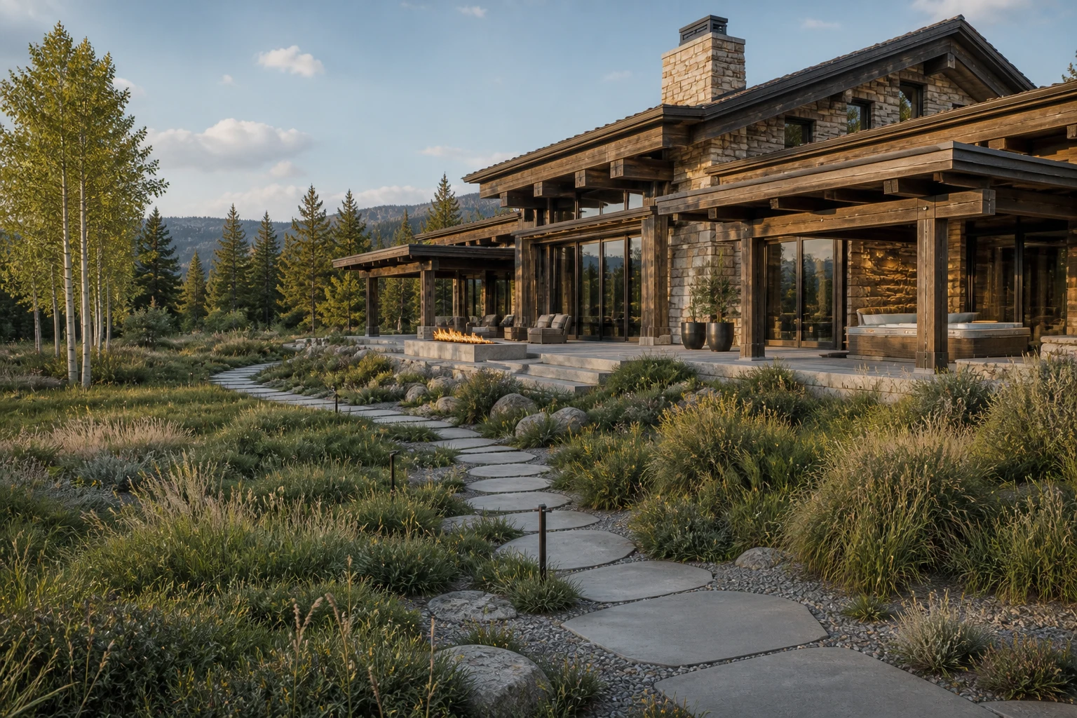 An Alpine Lodge Landscape for Jackson Hole - image 1