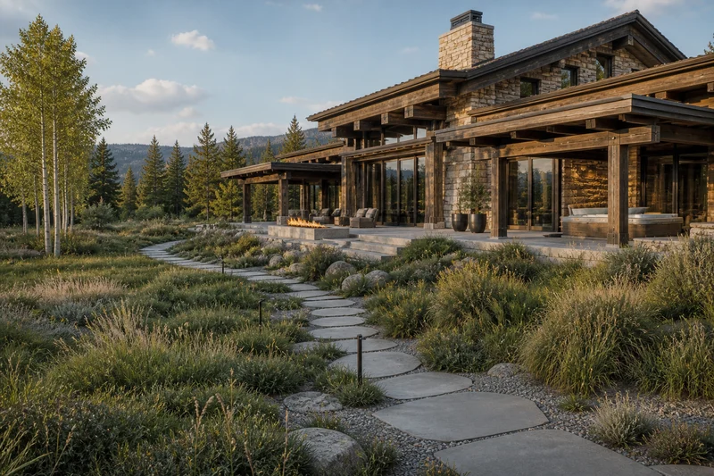 An Alpine Lodge Landscape for Jackson Hole