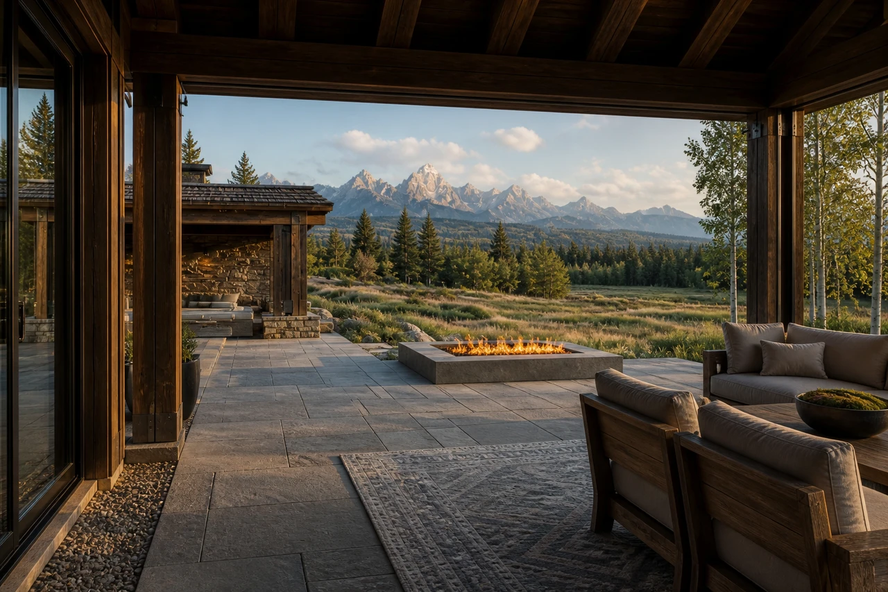 An Alpine Lodge Landscape for Jackson Hole – Outdoor experience