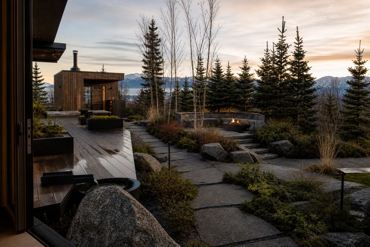 A Boreal Courtyard for an Anchorage Home – Outdoor experience