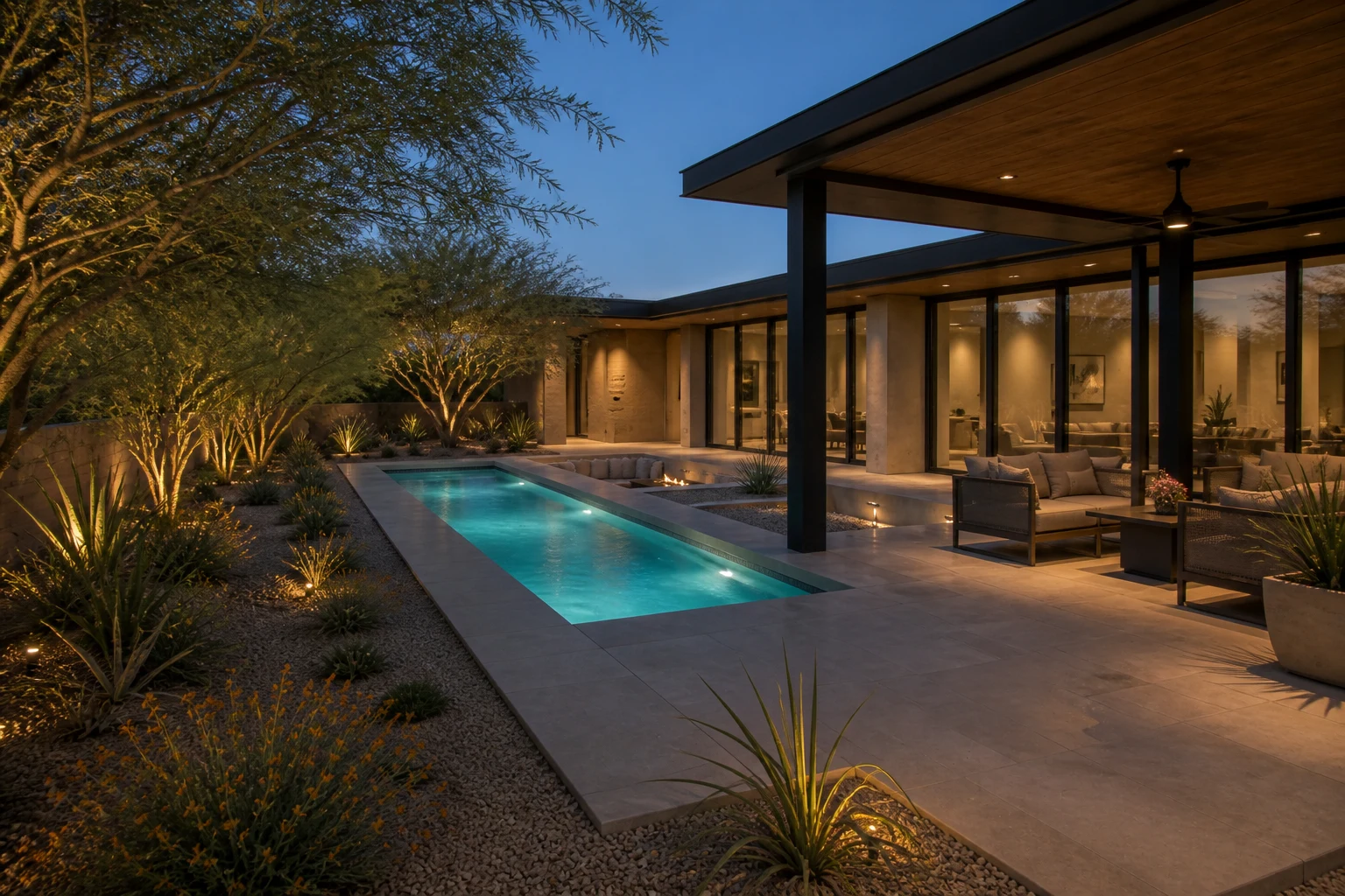 A Night-Focused Desert Courtyard for a Las Vegas Home - image 1