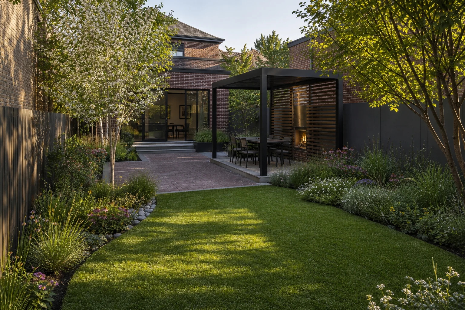 An Industrial-Modern Courtyard for a Detroit Home - image 1