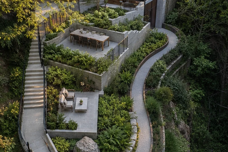 A Ravine-Edge Terrace Garden for a Toronto Home