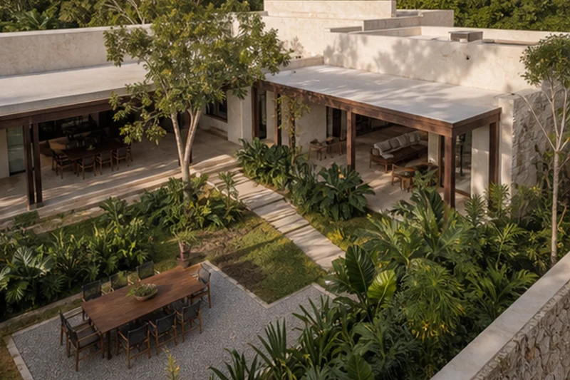 A Breeze-First Courtyard for a Merida Villa