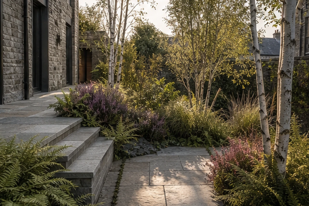 A Stone-and-Heath Courtyard for an Edinburgh Home – Outdoor experience