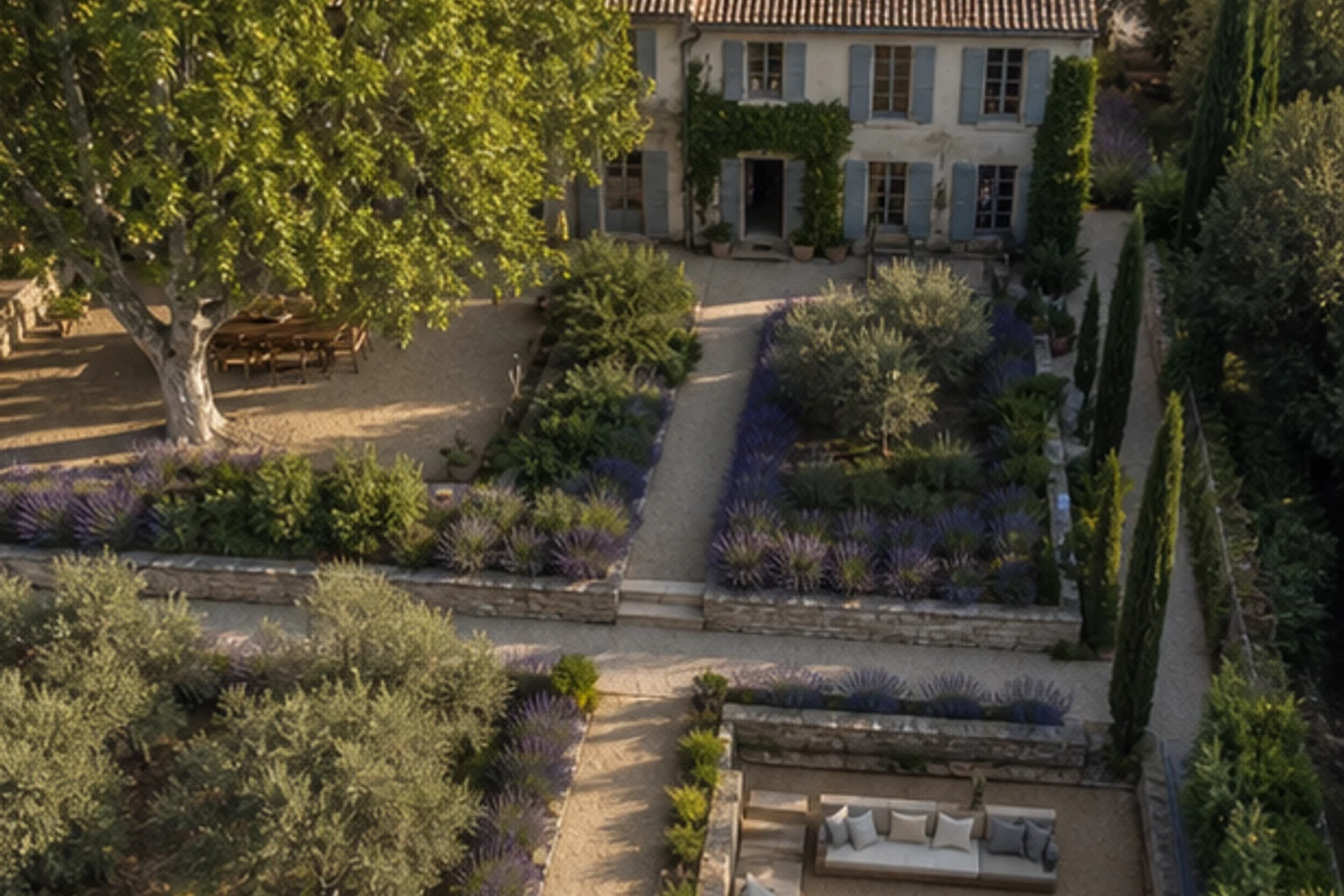 A Shaded Gravel Garden for a Provence Farmhouse - image 1