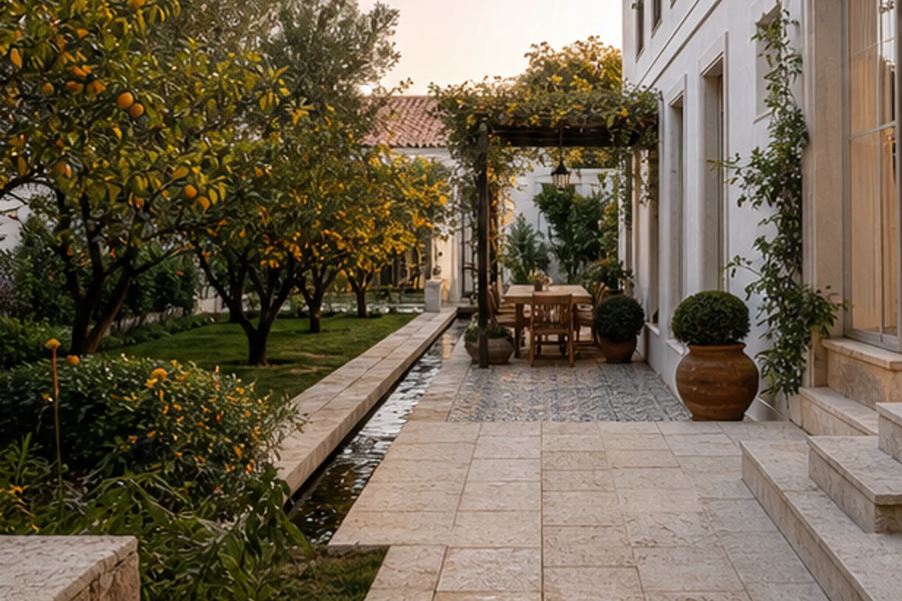A Tiled Courtyard Garden for a Lisbon Home – Outdoor experience