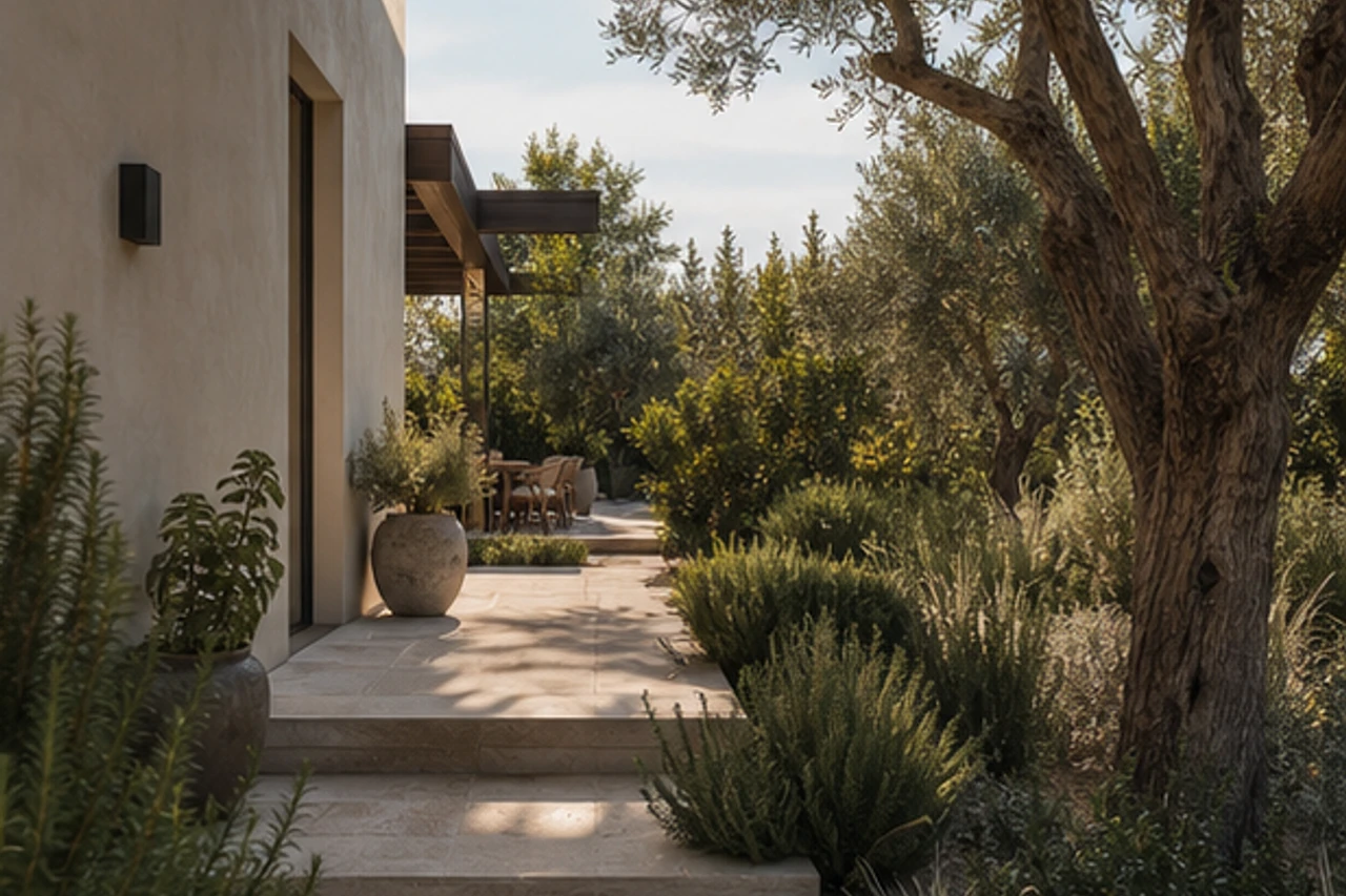 A Deep-Shade Dry Courtyard for an Athens Villa – Outdoor experience