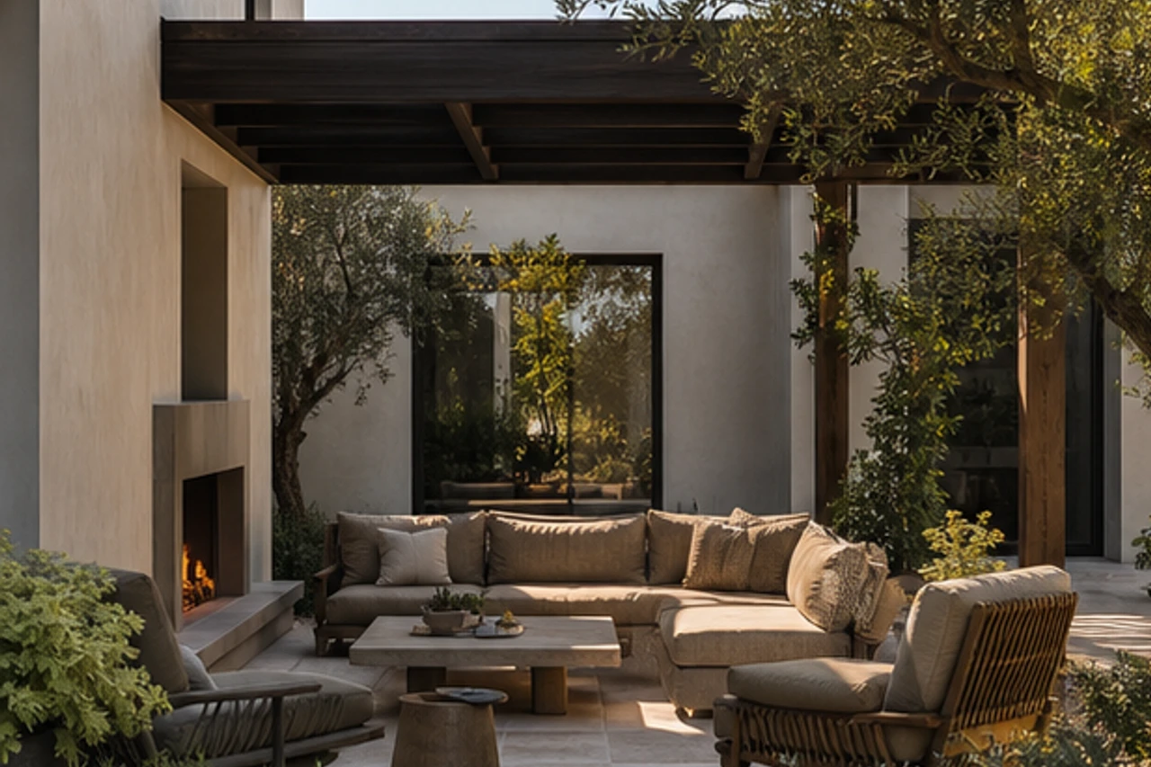 A Deep-Shade Dry Courtyard for an Athens Villa – Design philosophy