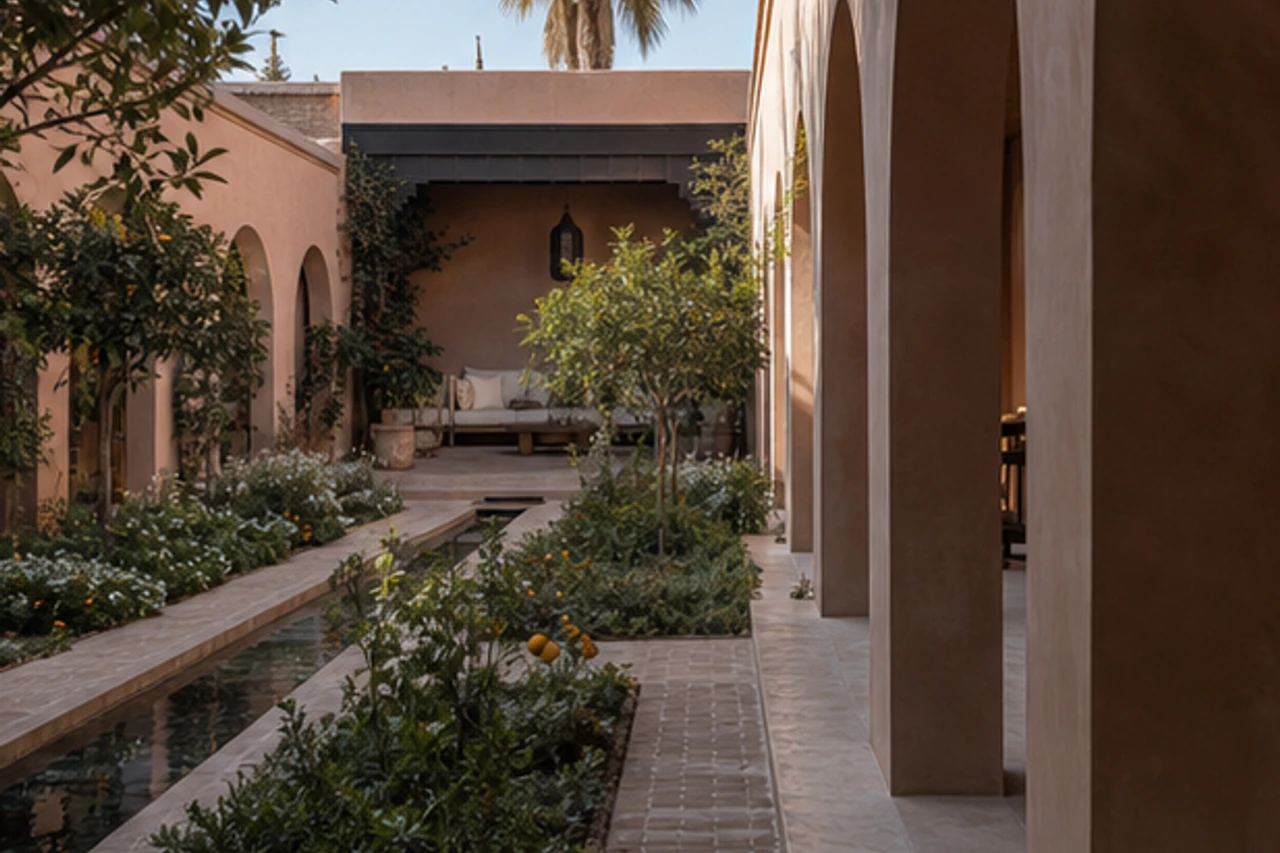 A Quiet Contemporary Riad Garden for Marrakech – Outdoor experience