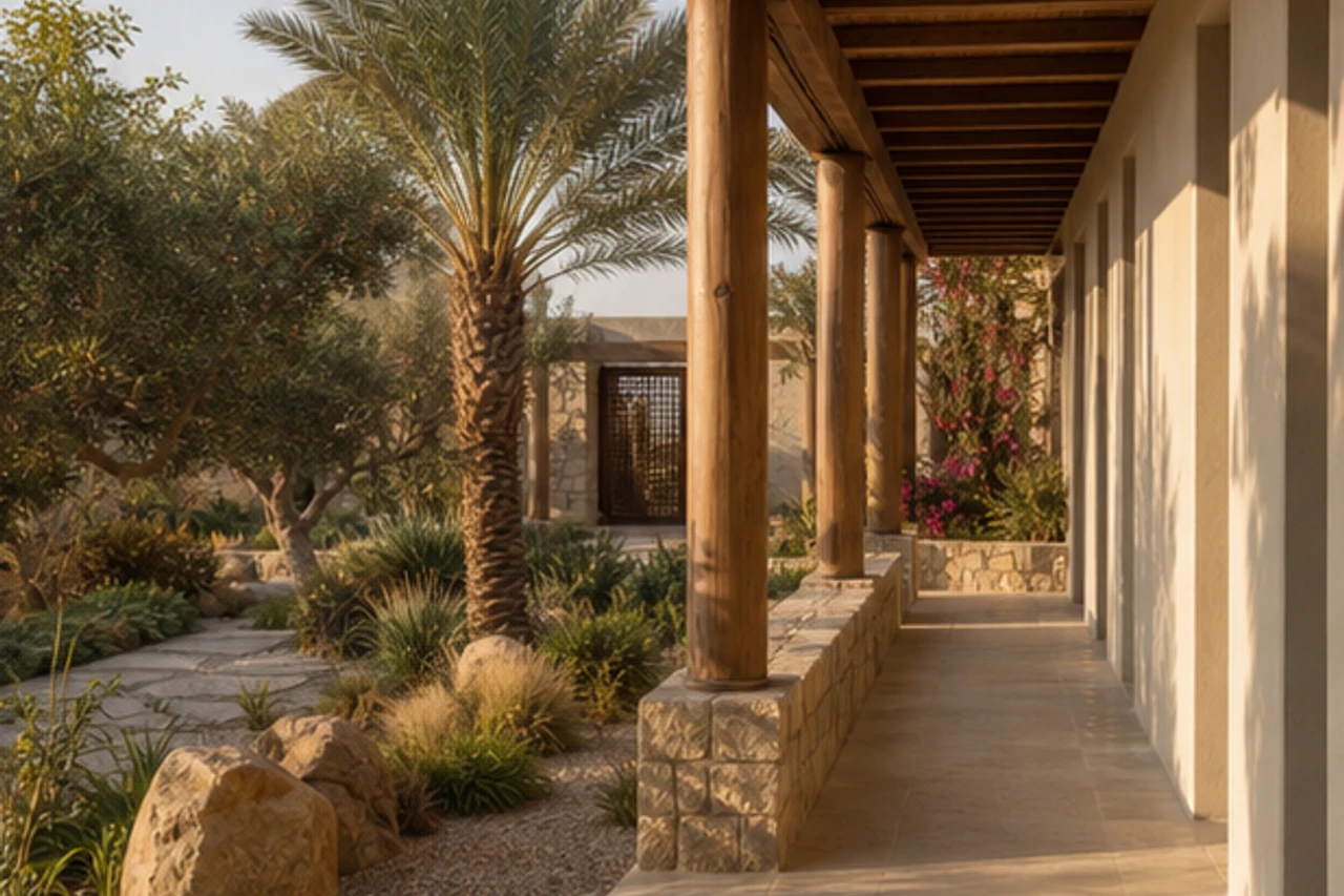 A Mountain-Shadow Courtyard for a Muscat Home – Outdoor experience