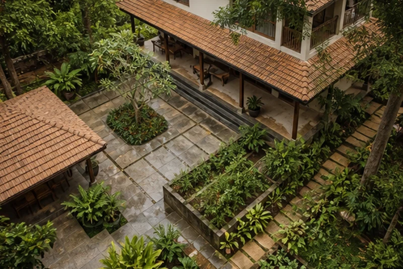 A Monsoon Courtyard for a Bengaluru Residence