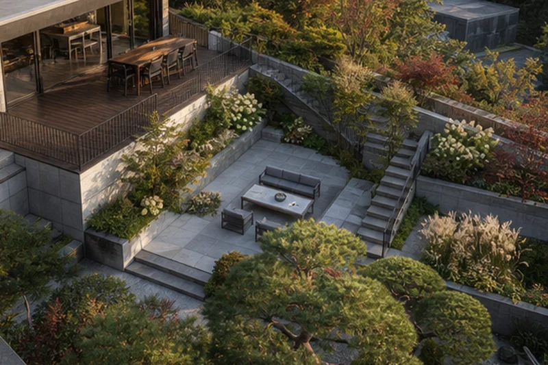 A Stepped Courtyard for a Seoul Hillside Home